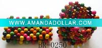 Wholesale colorful wood beads bracelet