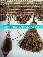 beaded curtain tassel fringe