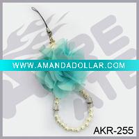 Wholesale beautiful fabric flower charm