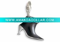 Wholesale Fashion Alloy Crystal Shoes Charms