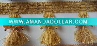 Wholesale Curtain Decortive Tassel Fringe with Bead