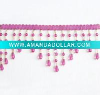 Wholesale Wave-like Beaded Tassel Fringe