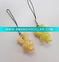 Wholesale promotional gift lanyard charms for cell phone DH-202 with rhinestone rabbit