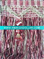 Tassel fringe with bead trim