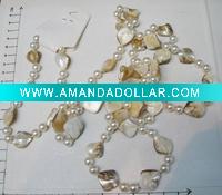 charm and fashion assorted shell and simulated bead designer long costume bead necklaces