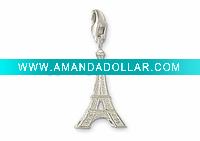 Wholesale Fashion Alloy Sterling Silver Eiffel Tower Charms