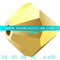 Wholesale Faceted Crystal Bicone Beads Gold Plated 5301 For Swa