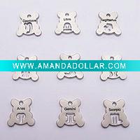Wholesale Unique metal zodiac charms