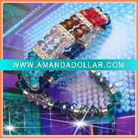 Wholesale Fashion stretchy bracelet with beads and crystal