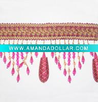 Wholesale Fashion Wave-like Beaded Tassel Fringe