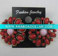 assorted beads studded earrings