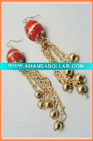 Wholesale Drop Bead Tone Earring gold style fashion jewelry accessories