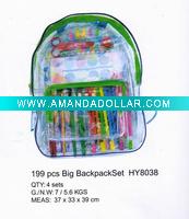 199pcs Backpack Stationery Set