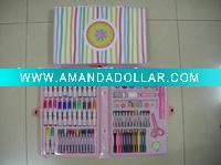 stationery set with 86pcs spare parts packed with lovely colour box