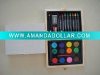 Wholesale 24pcs art set with wooden box