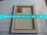 Wholesale artist stretched canvas painting with staples on back