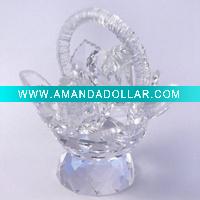 Wholesale Crystal Basket of Coloured Flowers
