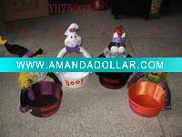 Halloween Plush Basket (Halloween Item, halloween decoration, seasonal item)