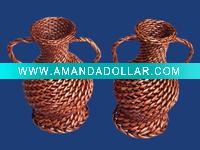Wholesale wicker flower vase