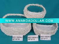 Wholesale white rattan basket