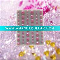 Wholesale Jewel adhesive half pearl sticker for decoration