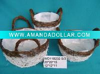 Wholesale white rattan basket
