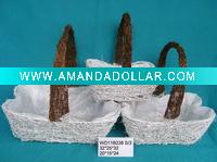 Wholesale white rattan basket
