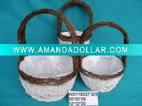 Wholesale white rattan basket