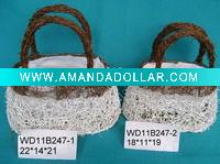 Wholesale white rattan basket