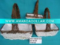 Wholesale white rattan basket