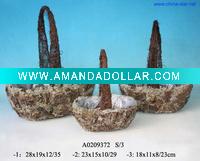 Wholesale planter basket-bark