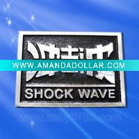 Wholesale painted rectangle custom metal nameplate with adhesive sticker