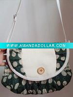Wholesale flowery fabric exquizite with cover shoulder bag
