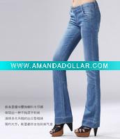 Wholesale Summer 2011 Big Slim promote ! thin elastic waist pants jeans denim micro female