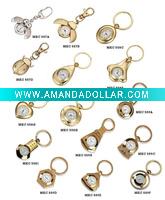 Wholesale fashion metal watch key chain