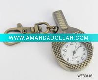 Wholesale Watch key chain, table tennis bat