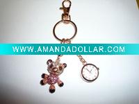 key chain with watch