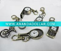 Wholesale Classic style whistle shape key chain watchs
