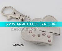 Key chain watch, heart