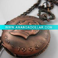 Wholesale [HB9003A] Men Unisex Mao zedong antique Pocket Watch Quartz Movment with pocket watch chain