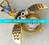 Wholesale owl key chain pocket watch