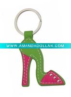 High-heeled shoes Leaher key chain