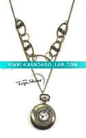 Wholesale Fashion Alloy Unique Chain Quartz Watch Necklace D00551o