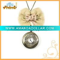 Fashion Alloy Unique Chain Quartz Watch Necklace D00558o