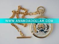 Wholesale pocket watch with brass chain