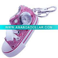 Wholesale Fashion Mini Shoes Keyring/ Keychain Watch