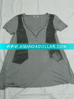 Wholesale Ladies' cotton knit short t -shirt