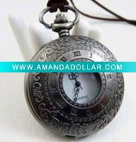Wholesale Vintage unique roman capital pocket watch necklace