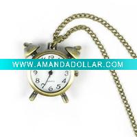 Wholesale Alarm Clock watch necklace NKE8031