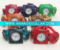 Assorted Square Coconut Bracelet Watches